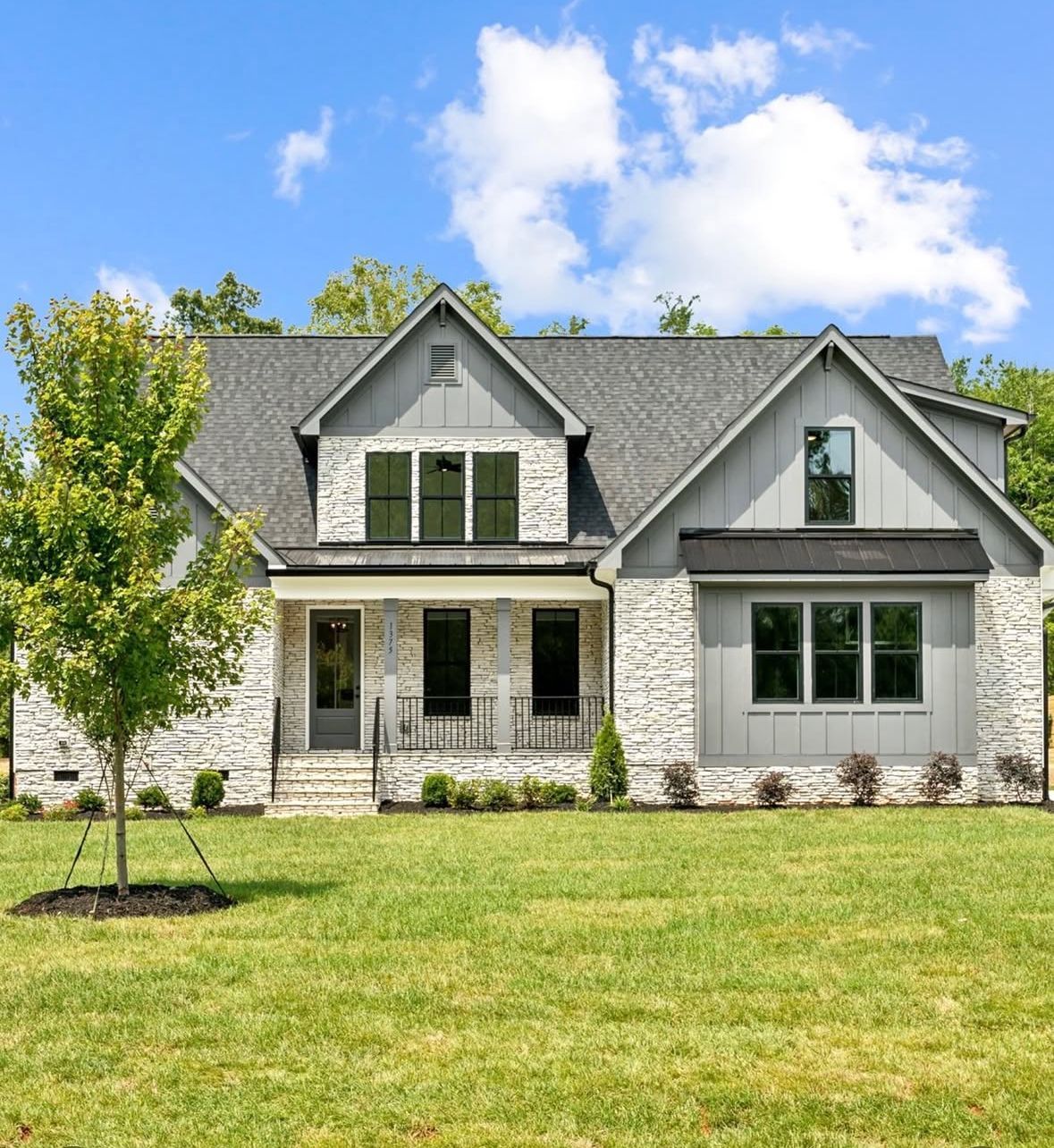 New construction home exterior by BWA Builders